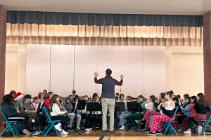  Lenape Elementary band performing with High School students